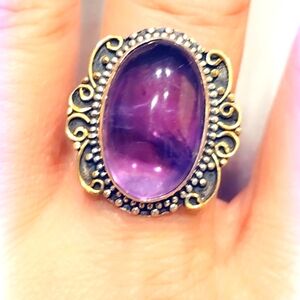 Vermiel Sterling Silver Amethyst Gemstone Ring